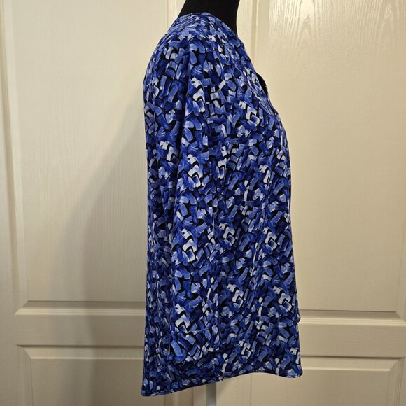 Dana Buchman Women's Top Pullover 3/4 Sleeve Polyester High Low Hem Size M - Picture 4 of 8